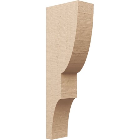Ekena Millwork 6"W x 12"D x 36"H Thin Ridgewood Rough Cedar Woodgrain TimberThane Corbel, Primed Tan CORUR06X12X36RIDRCPR